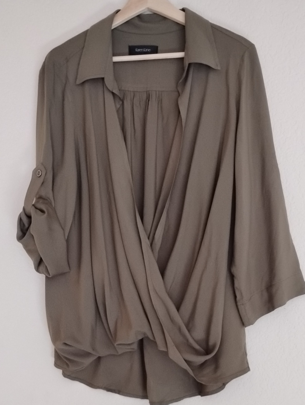 Karen Kane XL Wrap Style Flowing Sheer Top